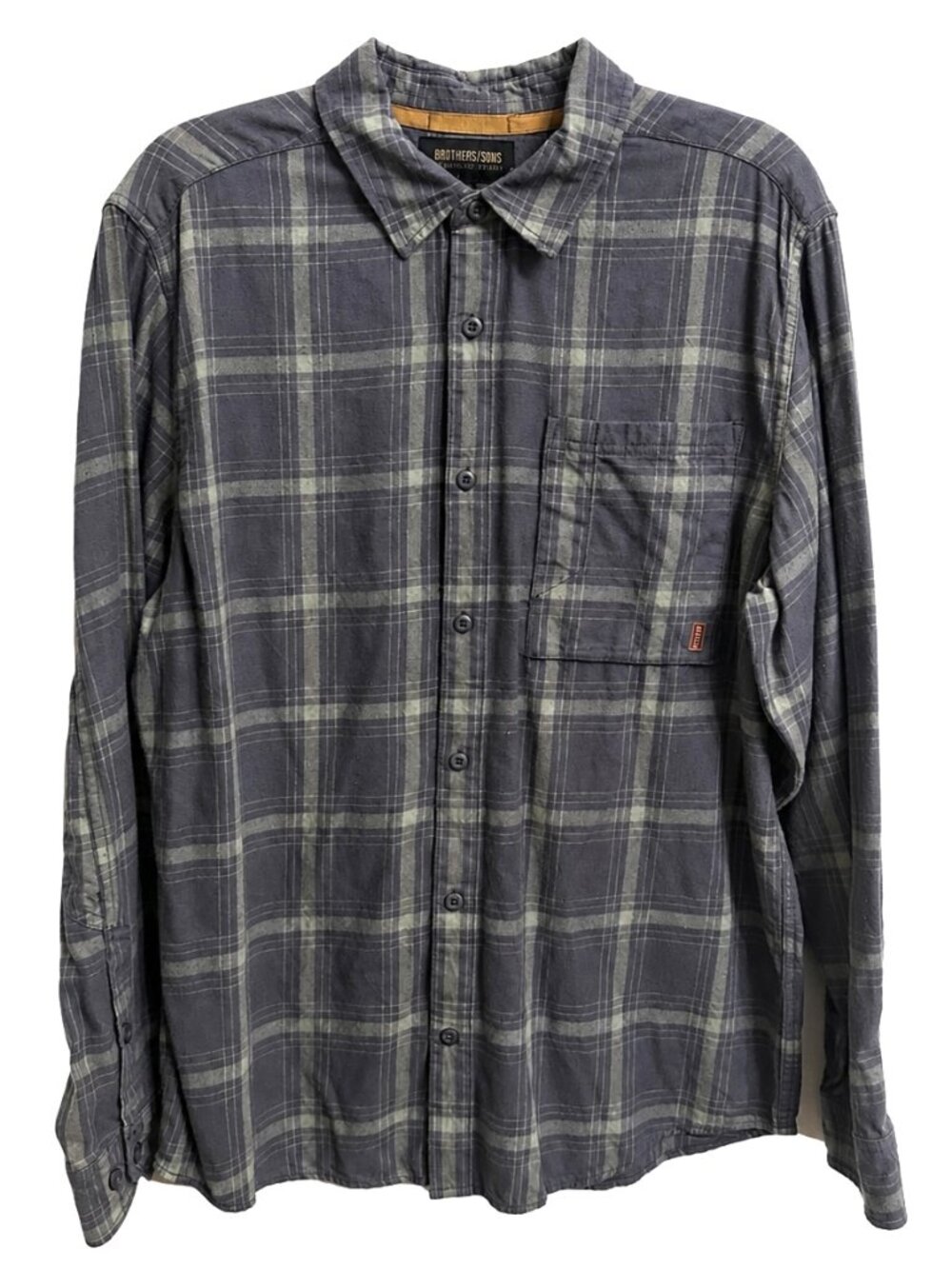 Brothers and Sons Green Plaid Flannel Shirt